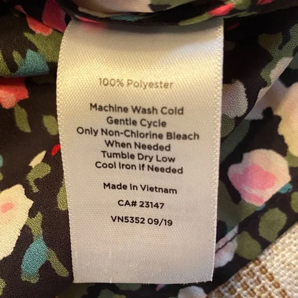 Talbots Black and Red Floral Blouse - Picture 4 of 4